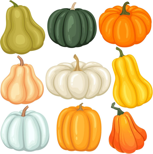 Lucleag 45 PCS Pumpkin Cutouts - Bulletin Board Decoration for Thanksgiving Fall Autumn School Classroom