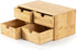 Wisuce Bamboo Desk Organizer, Mini Desktop Drawer Tabletop Storage Organization Box for Office Home Toiletries