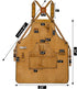 20 oz 9 3XL, Woodworking Apron for Men, Shop Apron Canvas Work Apron with Tool Pockets, Heavy Duty Wood Working