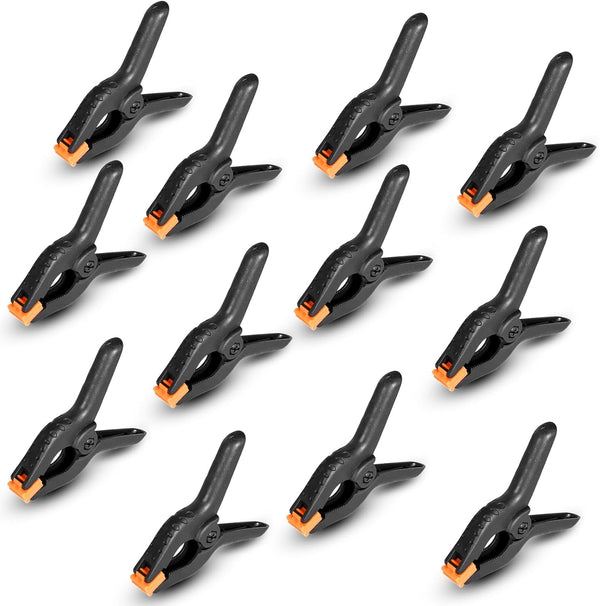 Spring Clamps 12 Packs, 3.5 inch Heavy Duty Spring Clips for Crafts and Woodworking Backdrop Stands