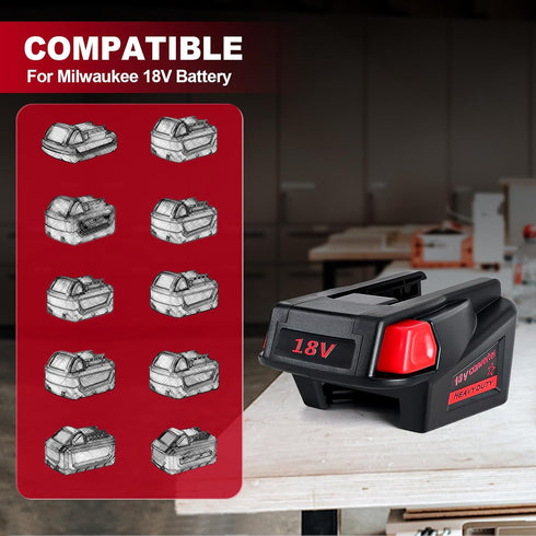 Milwaukee M18 Battery Adapter for Milwaukee V18 48-11-2200 48-11-2230 Power Tool Converter