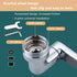 1080 Swivel Faucet Aerator - Universal Robotic Arm Kitchen Bathroom Sink Aerator with Two Water Outlet Modes