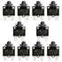 Baomain 5A Circuit Breaker Thermal Overload Protector, S11 Series 125/250VAC/65VDC, Pack of 10 (5 Amp)