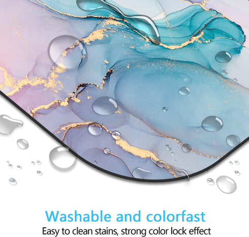 Small Mouse Pad, Mini Mouse Pad 6 x 7 Inch | Non-Slip Rubber Base, Waterproof Mouse Mat for Home Office Travel, Cyan