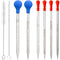 6 Pieces Glass Pipettes, 10ml 5ml 3ml 2ml 1ml 0.5ml Graduated Dropper for Liquid Transfer and Essential Oils