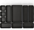 Simple Houseware Black Desk Drawer Organizer, 10 Pack (3S, 3M, 3L, 1XL)