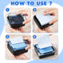 Pop Up Notes Dispenser Acrylic Holder for 3 x 3 Inch Sticky Notes, Black Base Clear Top Small Container for Office Home