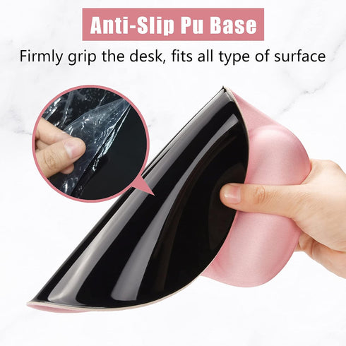 Hsurbtra Ergonomic Mouse Pad with Wrist Rest Support, Gel Mouse Pads with Non-Slip PU Base, Pain Relief Memory Foam,