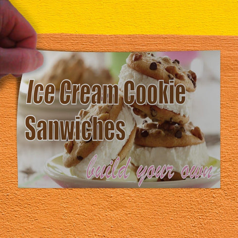 Fastasticdeals #1 36x24Inches Decal Stickers Multiple Sizes Ice Cream Cookie Sandwiches Industrial Vinyl Safety Sign