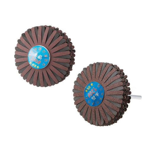 uxcell Abrasive Cloth Flap Wheel Sanding Star Set, 1/4-Inch Shank, 120 Grit & 240 Grit