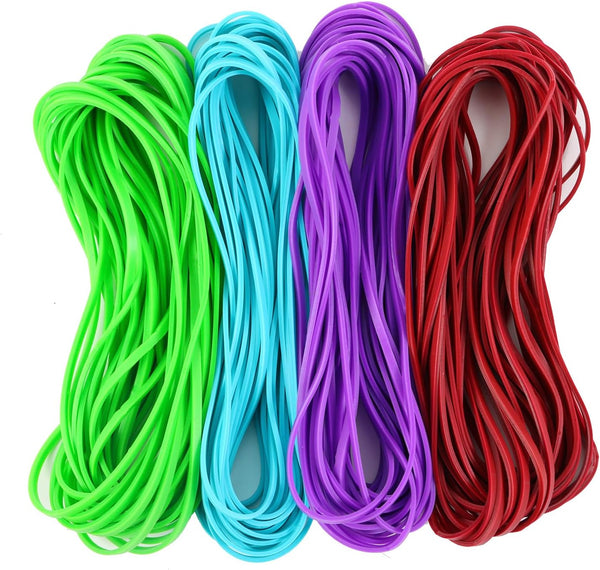 Large Rubber Bands, 120 Pcs Heavy Duty Rubber Bands, Premium Office Supplies, Assorted Colors, 7x1/8 Inches, Home and