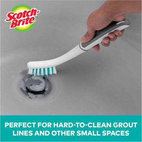 6 Count Scotch-Brite Tile & Grout Brush, Strong Bristles to Scrub Away Grime
