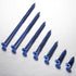 WenSilon 100 PCS 1/4"x1-1/4 Concrete Screw Anchor Blue Flat Head for Anchoring to Masonry, Block or Brick