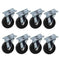Heavy Duty Industrial Caster Wheel PU No Noise Mini Wheels,TTZEZE 360 Degree