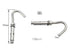 LBY 10pcs Expansion Anchor Bolt Open Cup Hooks - M6 Heavy Duty Bolts, Stainless Steel Hardware Tool