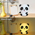 Dimmable Colorful Life Panda Silicone Night Light for Kids Tap Control Rechargeable Soft Lamp, Portable Bedside Light