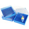 Cryogenic Storage Box, PC Cryogenic Boxes Blue/81-Well for 0.5, 1.5 and 2.0mL Cryotubes, Pack of 1
