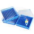 Cryogenic Storage Box, PC Cryogenic Boxes Blue/81-Well for 0.5, 1.5 and 2.0mL Cryotubes, Pack of 1