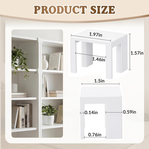 8 Pack Seamless Fuutreo Bookcase Connector Compatible with IKEA Billy Bookshelf, Shelf Aligner and Straightener