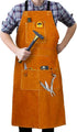 Houseables Leather Apron, Welding Apron, For Men, Blacksmith, Work Bib, Heat Resistant,