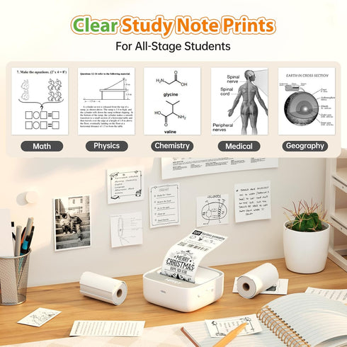 S1 S2 M02 T02 (57x29mm, 3.5m/Roll) iDPRT Mini Thermal Sticker Paper - for Most Instant Cameras and Label Printer