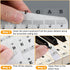 PEOVLVN 88/76/61/54/49 Piano Keyboard Stickers, Transparent Removable Piano Key Labels Stickers Notes Guide for Keys