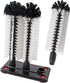 3 Commercial 10.2"x7.3"x3.7" Bonsicoky Long Brush Bar Glass Washer with Suction Base, Brush Cleaner Bristle Brush