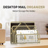 SUPEASY Mail Organizer - Desktop File Holder with 3-Slot, Metal Mesh for Countertop, Yellow