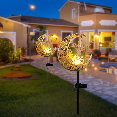 LightHummingbird Hummingbird Waterproof Outdoor Solar Solar LightMoon SolarLightSolar Butterfly Floor Lamp for Garden