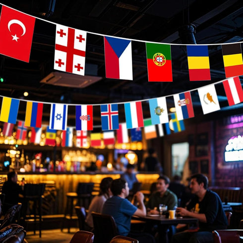 International Flags of The World Pennant Bunting - 100 Countries Flag Banner for Themed Parties