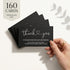 LIGHUFEIC 160 Shops,2 3.5 Inch PCS Black Thank You for Supporting My Small Business Cards, Small Thank You for Your