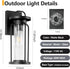 2 Pack 14 Inch Outdoor Wall Light Fixtures, Large Exterior Coach Lights, Black Wall Sconce Lamp, Exterior Waterproof