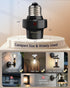 E26/E27 Bulb 300 2 Pack Light Sensor Socket, Light Socket, Automatic Dusk to Dawn Photocell Sensor with Adjustable