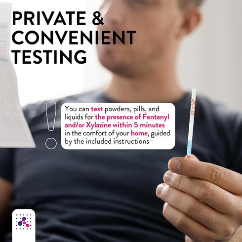 Signify Analytics 5 Fentanyl & Xylazine Test Kit for Pills, Powders, and Liquids | Combo Test Strips for Fentanyl