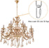 15 65 Lbs PATIKIL Feet Lighting Chain for Hanging Lamp, Chandelier Chain Light Fixture Chain Load Capacity for Pendant
