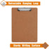 HERKKA 32 Pack Hardboard Clipboards, Low Profile Standard A4 Letter Size, ECO Friendly Office Supplies