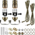 Zonon 2 Packs Floor Lamp Repair Kit, Lamp Parts Rewire with 12 Foot Cord and 3 Way Socket for DIY Lighting