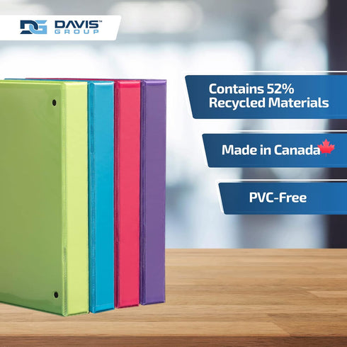 EasyView Premium 1.5-Inch Binders, 3-Ring Binders with Clear-View Covers, Pack of 4 for School, Office, or Home