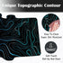 UJoowalk Large Topographic Mouse Pad, XL Gaming Mousepad, Desk Mat 31.5 x 11.8 in, Black White Minimalist Contour for