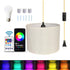 ZSLAIFU 15FT Plug in Pendant Light, Hanging Lamp with Switch, Flaxen Hanging