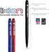 BAZIC Ballpoint Pen Ixion - Assorted Colors - 1.0 mm Bold Point - Smooth Writing - 5/Pack