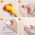 Wall-Mounted Towel Ring - White Plastic Hand Towel Holder for Bathroom