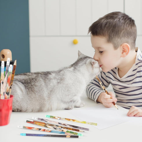 Kolewo4ever 100 Pieces Animal Pencils, Galaxy Sky Pencils for Teachers Classrooms Reward Party Supplies