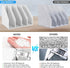SAYEEC Collapsible Magazine Holder, 4 Compartment Plastic Desktop Organizer for Office, Home, School, Gray