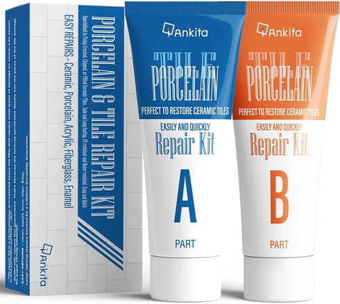 Porcelain Repair Kit White, High-Gloss Chipped Sink & Tile Repair Kit for Sinks, Tiles, and Toilet Cracks