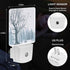 Jahiona White,0.5W LED Night Light Lamp with Smart Sensor Dusk to Dawn Sensor,Snowy Forest Night Light Daylight