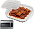 Generic Set Bacon Cooker Tray, Microwave Cookware Dish, Non Sticky Food Grade Build, Heat Resistant Safe Design