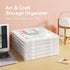 iBune 6 Pack Paper Storage, 12x12 Scrapbook Storage Box for 12" x 12" Paper, Portable Slim Project Case