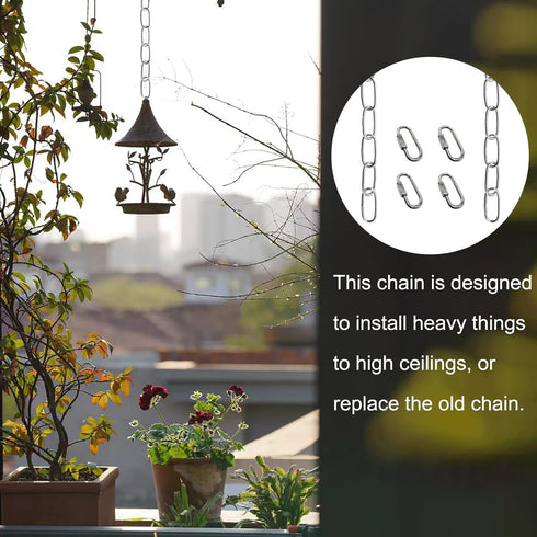ECUDIS 20 Feet Pendant Light Fixture Chain, Lighting Hanging Chain Extension with Connection Locks, Lighting Chain