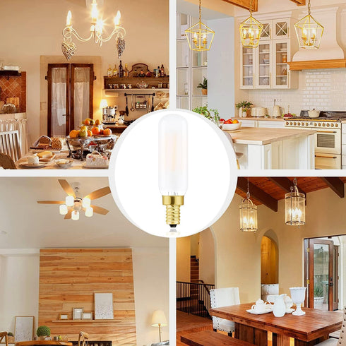 T6 Bulbs 4W E12 Bulbs 3000k Dimmable Bulbs 40 Bulb 6Pack. Frosted Led Light Soft White Candelabra Incandescent Watt